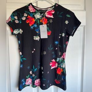 NWT Ted Baker Sandalwood Jersey Fitted Tee Size 1